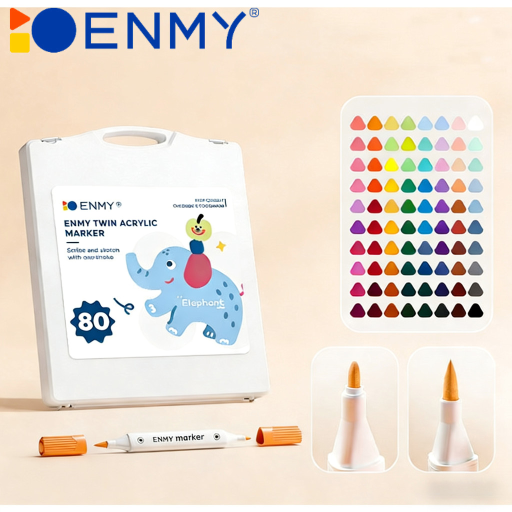 ENMY 80warna Acrylic Paint Marker Set with Dual Tip