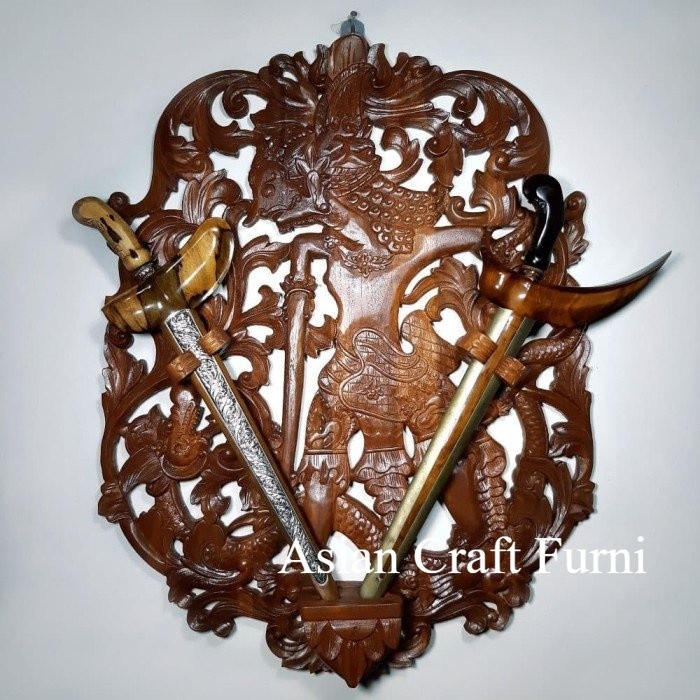 Blawong Dudukan Keris Model Werkudoro Warna Plitur Murah Sindonesia