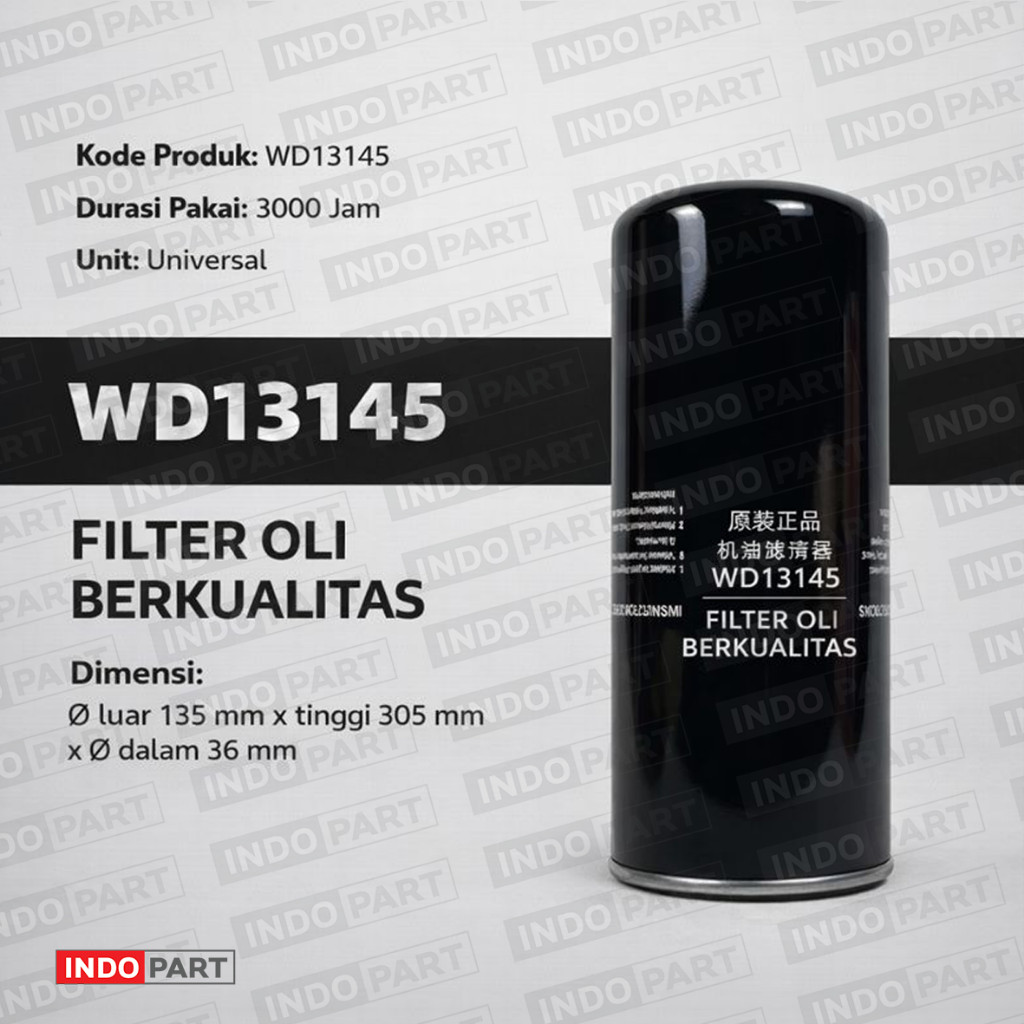 Filter Oli Kompresor Angin Screw RW 8300-40 WD 13145 | Oil Filter Kompresor Screw Industri Berkualit