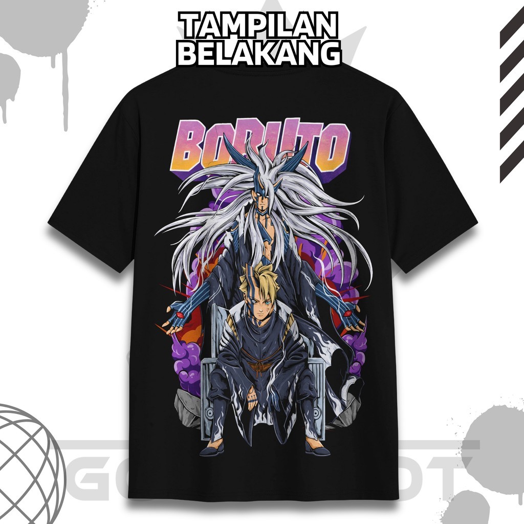 [GOOBIIDOT] KAOS ANAK DAN DEWASA ANIME BORUTO X MOMOSHIKI BAHAN 100% KATUN PREMIUM