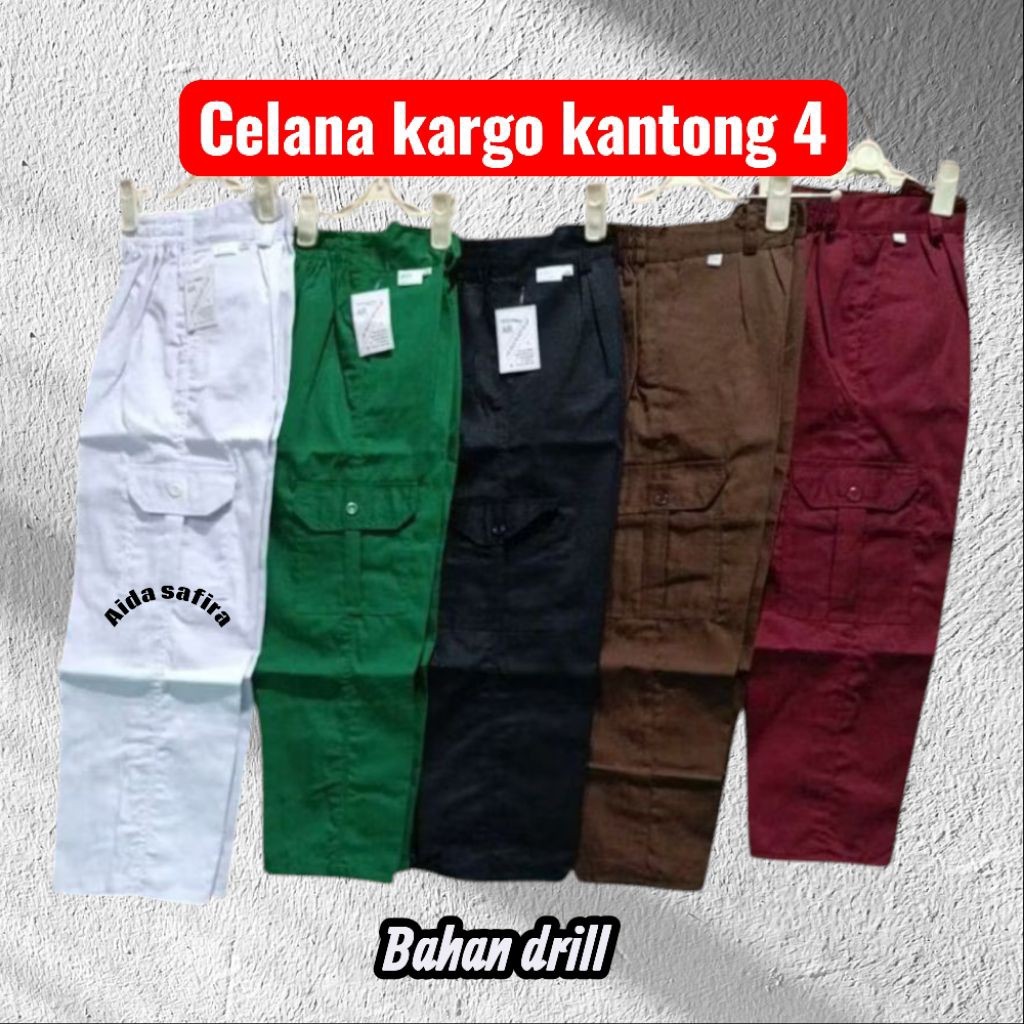 BENA.STORE (CELANA DRILL CARGO CELANA SEKOLAH SD MI/CELANA PANJANG MADRASAH/CELANA PANJANG SD/CELANA