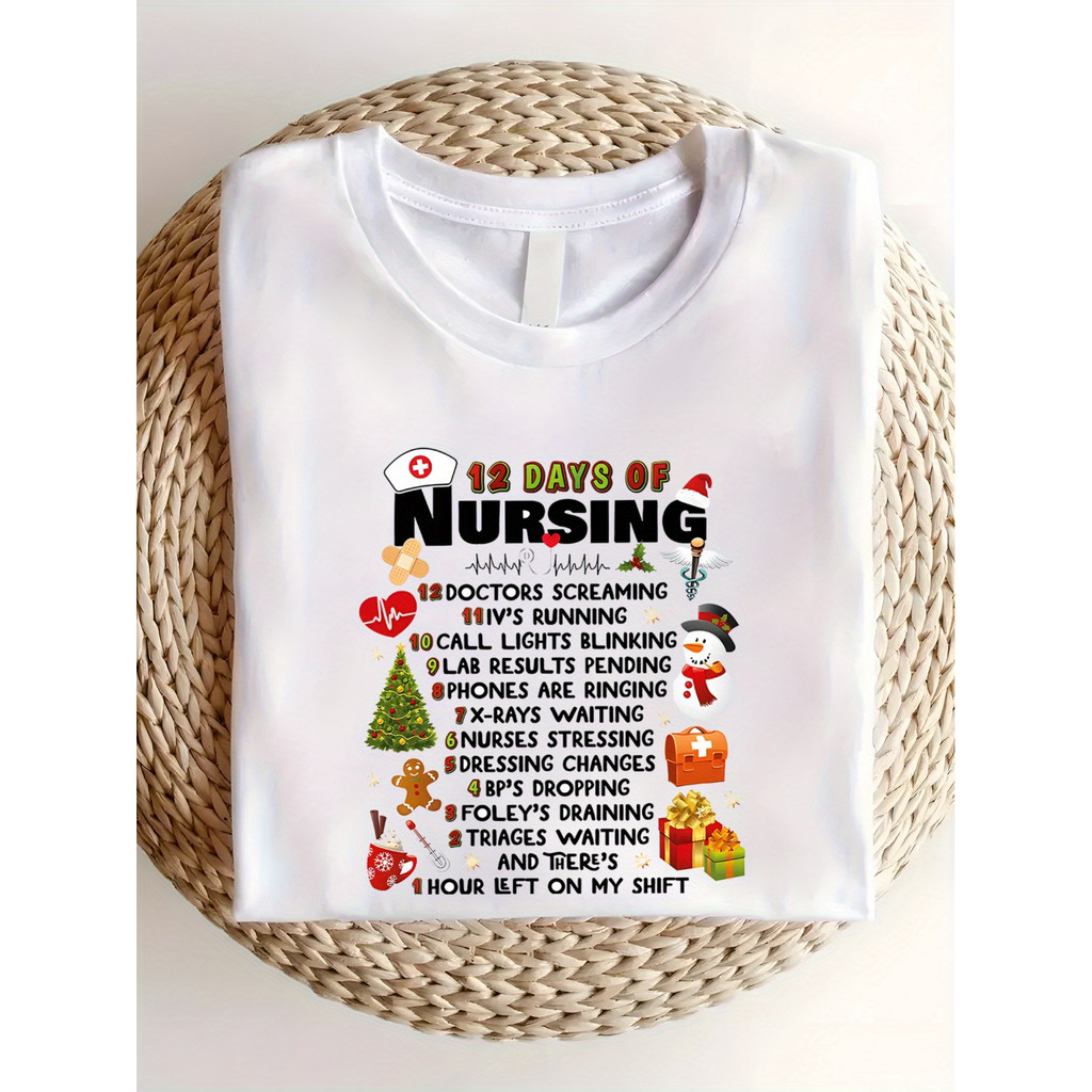 Kaos Pria Humor Perawatan Medis, Katun 100% Lengan Pendek Kasual, Desain Liburan Medis, O-Neck Regul