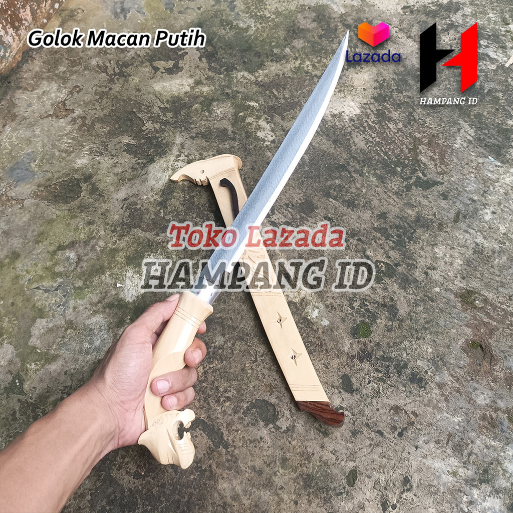 Pisau Sembelih Barlen Simpay Pisau Ukir Gagang Macan