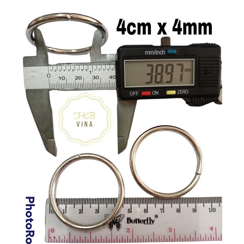 PROMO 60pcs ring bulat tas 4cm / ring O besi 4cm x 4mm - -, -