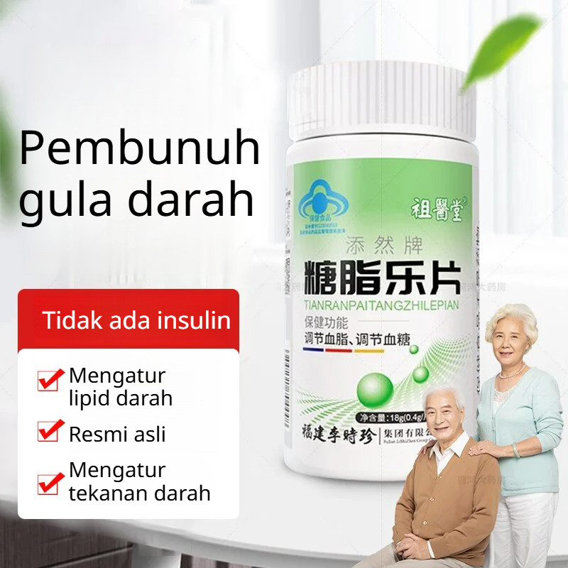 [100% Bahan Alami]   Tangzhile Tablet/Sugar Lipid Joy Tablet/Turun Gula Darah/ Kolesterol Cepat Obat