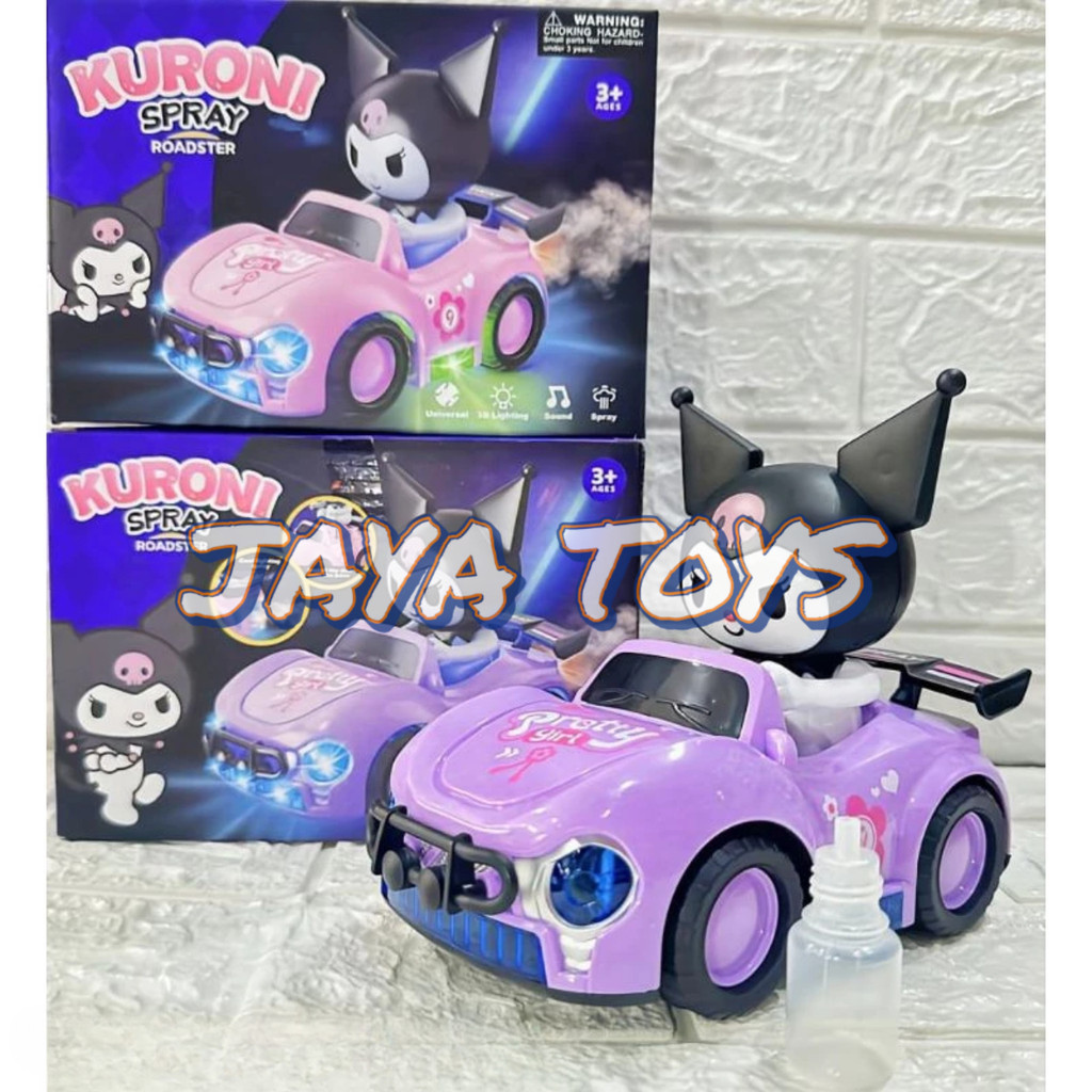 Mobil Mainan Anak Karakter Boneka Lampu Spray Asap Baterai Seru Favorit Anak Perempuan