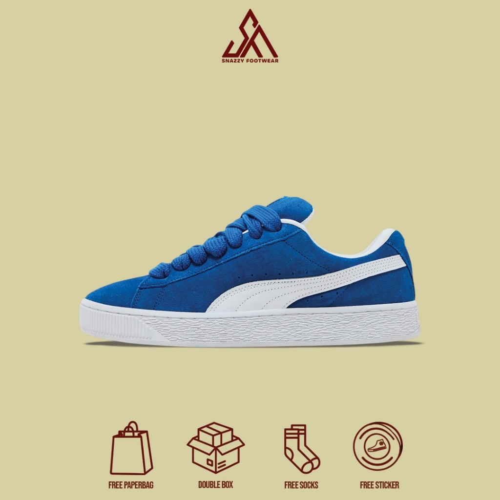 Sepatu Sneakers Puma Classic Suede XL Blue 100% Original Unisex