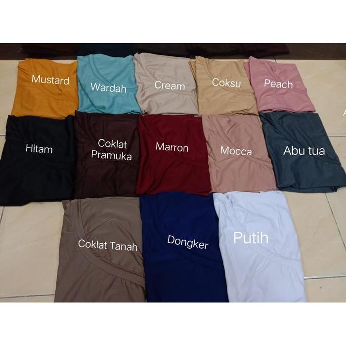 Jilbab / Bergo Jersey Hamidah Serut / Jokowi Serut instan - Hitam