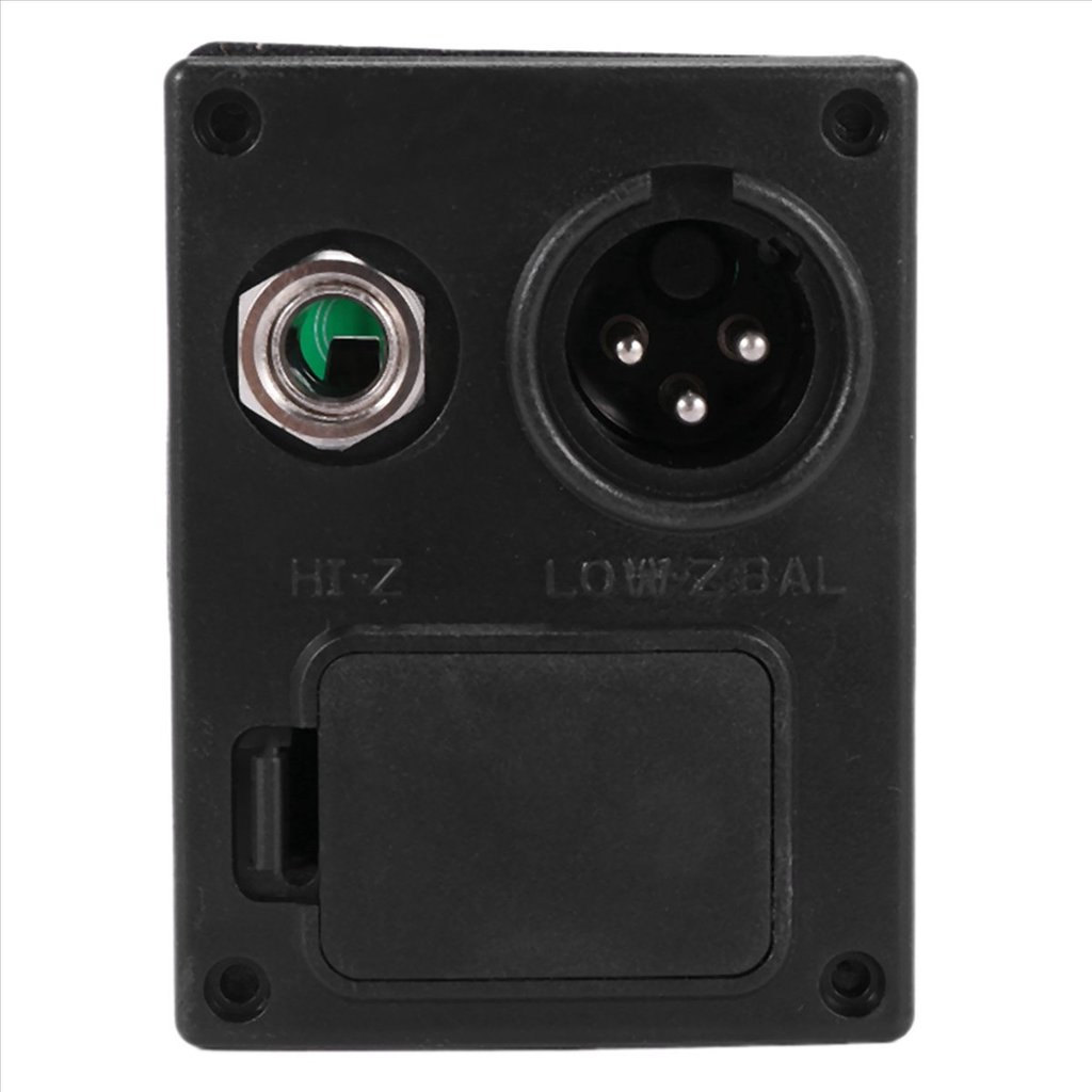 black huodong3X 5 Bands Acoustic Guitar Pickup EQ Preamp LCD Tuner Equalizer with Mic LC5