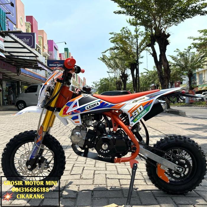 MOTOR MINI TRAIL 50CC LENKA RING 12/10 MESIN 4TAK - Orange