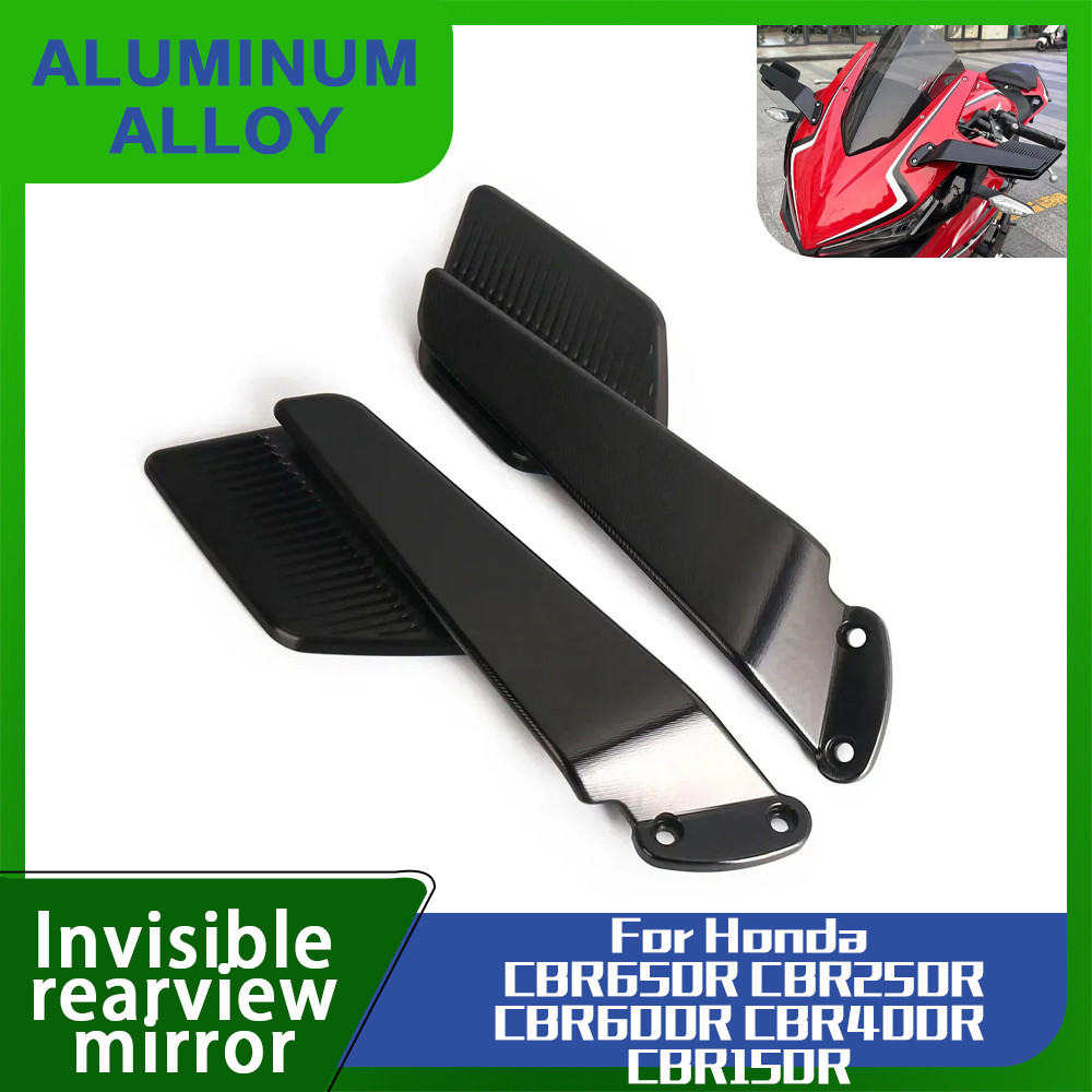 Untuk Honda CBR600R cbr600r cbr400r, Spion Motor, Spion Sayap Tetap, Spion Stealth yang Dapat Disesu
