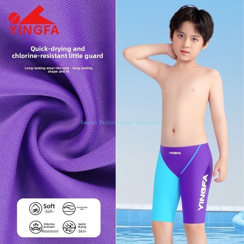 [COD] YINGFA Jammer Berenang Profesional untuk Anak laki-laki Remaja Baju Renang Atletik Panjang Lut