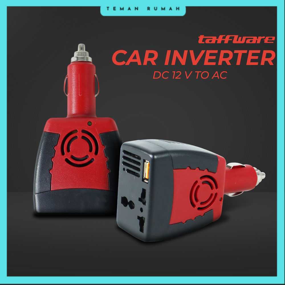 Taffware Power Inverter Mobil Car Mini DC 12 V to AC 220V 5V USB 150W - T150W