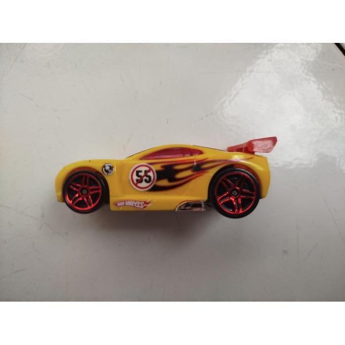 0115 MAINAN DIECAST LOOSE  HOT WHEELS - POWER RAGE YELLOW