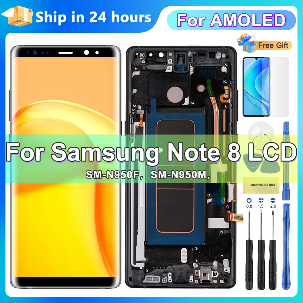 Super AMOLED For Samsung Galaxy Note 8 N950 N950F N9500 LCD splay Tou Screen gitizer Assembly Replac