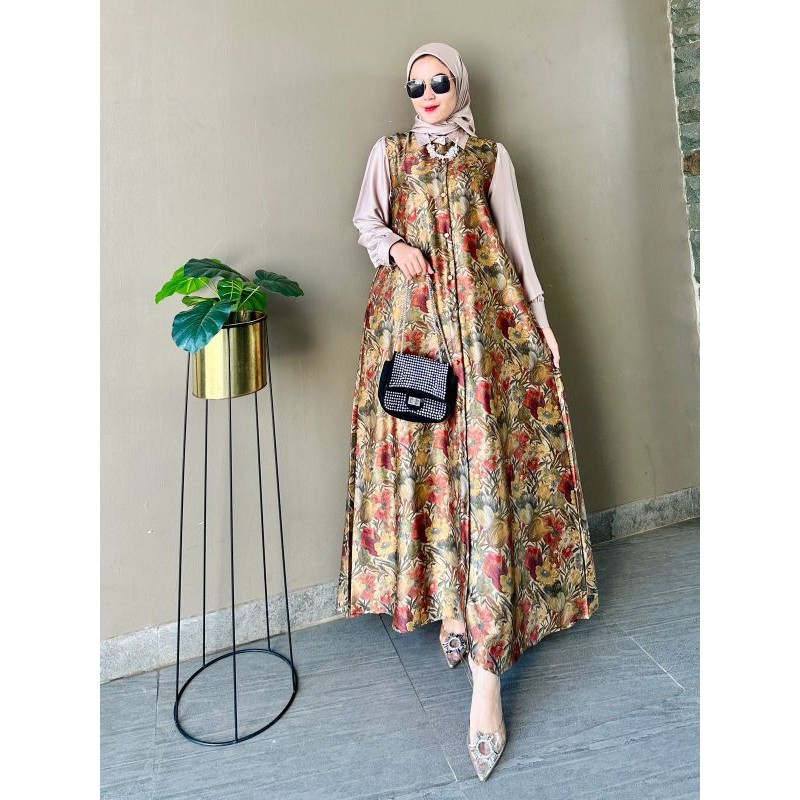 Dress Nadin Amizah By Jelita Bahan Barbara M-XXL