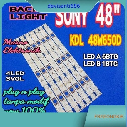 BL BACKLIGHT LED TV SONY 48 INCH KDL-48W650D KDL-48W650 KDL 48W650D 48W650 48IN KDL48W650D 4K 3V