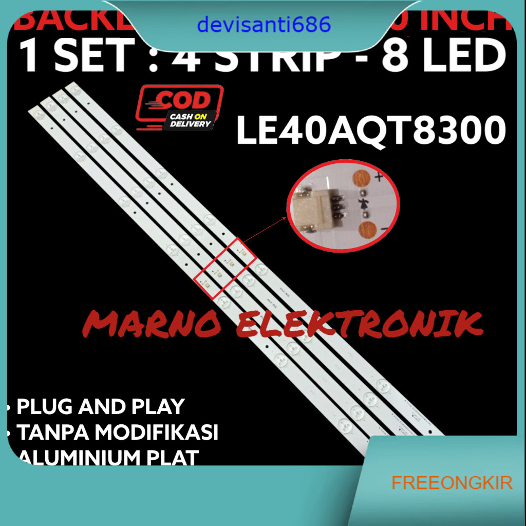 BACKLIGHT AQUA 40 INCH LE40AQT8300 LE 40AQT8300 LE-40AQT8300 ORIGINAL