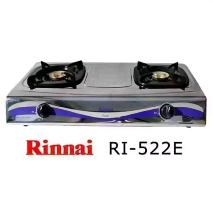 KOMPOR RINNAI 2 TUNGKU STAINLESS RI522E