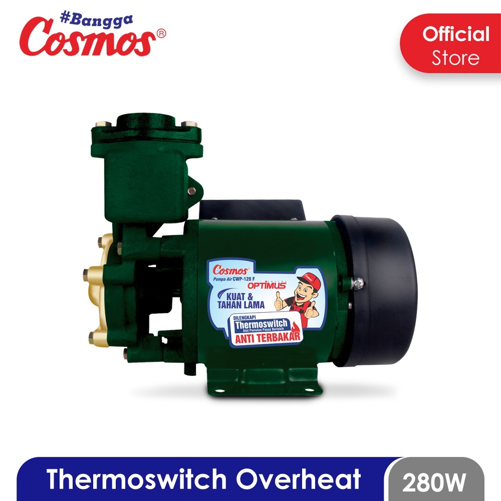 POMPA AIR MANUAL COSMOS CWP128F CWP 128 F  WATER PUMP NON AUTOMATICAL WITH OVERHEAT SNI BERKUALITAS 