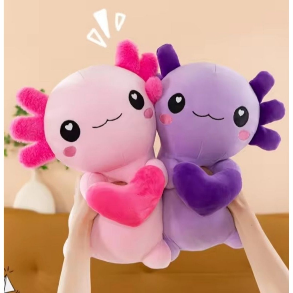Cross-Border New Four-Color Axolotl Plush Toy Cross-Border Hexagonal Dinosaur Toy Couple Soft Axolot