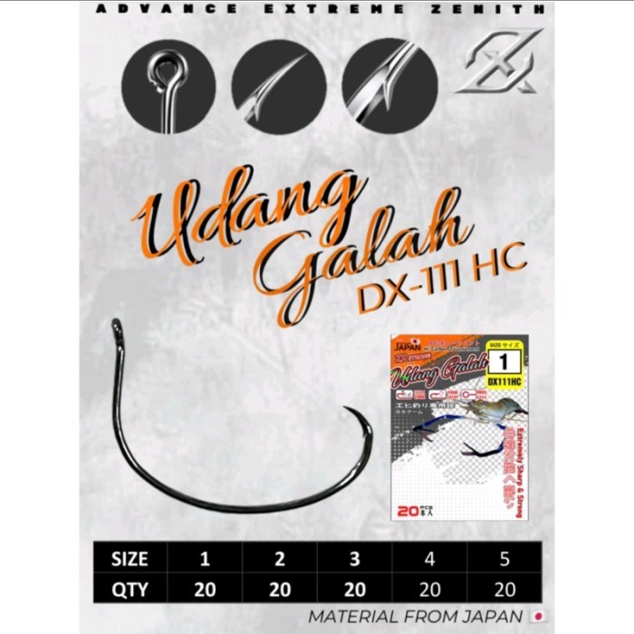 TERLARIS Kail Pancing Mata Kail AXZ Udang Galah DX-111HC