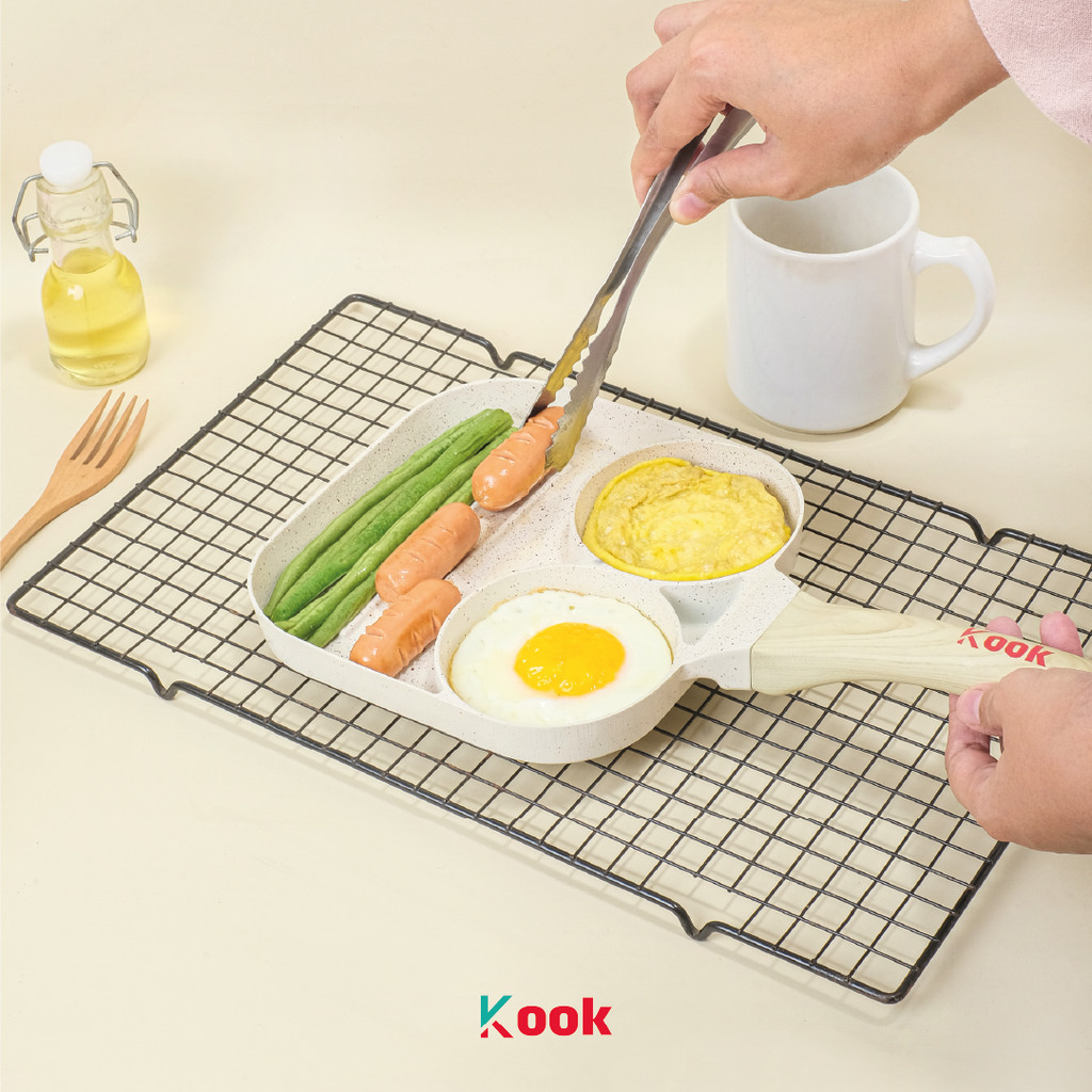 HOMMA Brunch Pan Ceramic Alat Masak Sarapan Telur Cetak Sosis Sayur Non-toxic Ceramic Non-stick Pan-