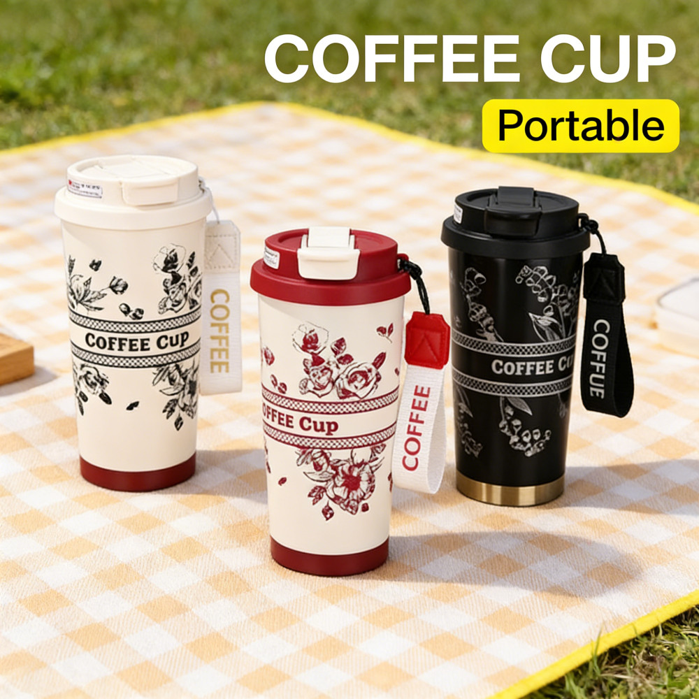 Tumbler Tumbler Kopi 530ml Botol Kenangan Portable Stainless Cangkir Coffee Tumbler Termos