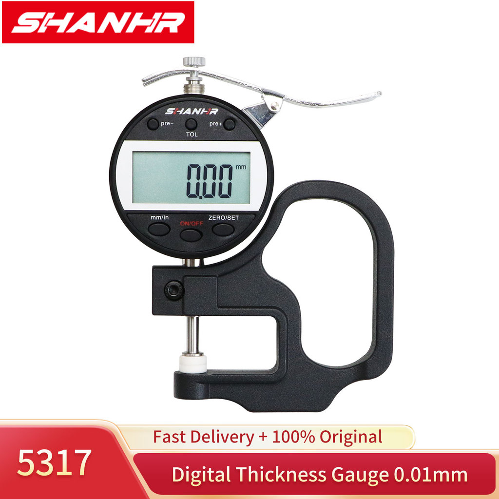 SHANHR 0.01mm Electronic Thickness Gauge 12.7/25.4mm Digital Micrometer Thickness Meter Micrometro T