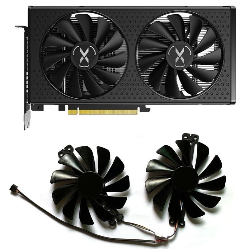 Wentylator karty graficznej XFX Radeon RX 6600 XT Gaming 95 mm FY 010010 Wentylator karty graficznej