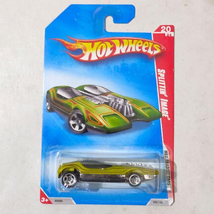Mainan Hot Wheels Splittin Image Hijau Strip 2008 Web Trading Cars rare