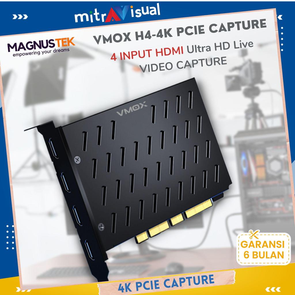 VMOX H4-4K PCIE Video Capture 4 Input HDMI 4K Resolution for VMIX OBS