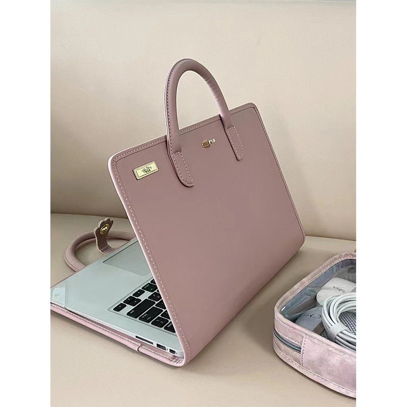 laptop case Laptop Sleeve Pink Notebook Bag for Girls Protective Case with Handle Cute Computer Cove