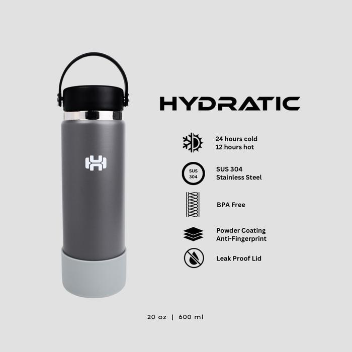 Tumbler Termos HYDRATIC ASTERIC 20oz / 600ml - Tahan Panas Dingin 12 - 24 jam - (2 TUTUP) Stainless 
