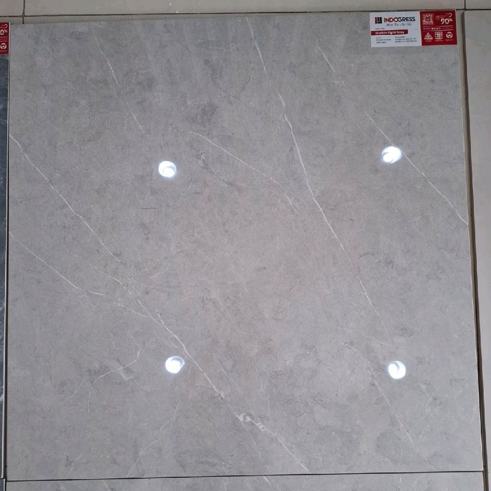 Granit Lantai Dan Dinding 60x60_80x80 Marble Light Grey Glazed Polish | Kilap | Glossy Product Indog