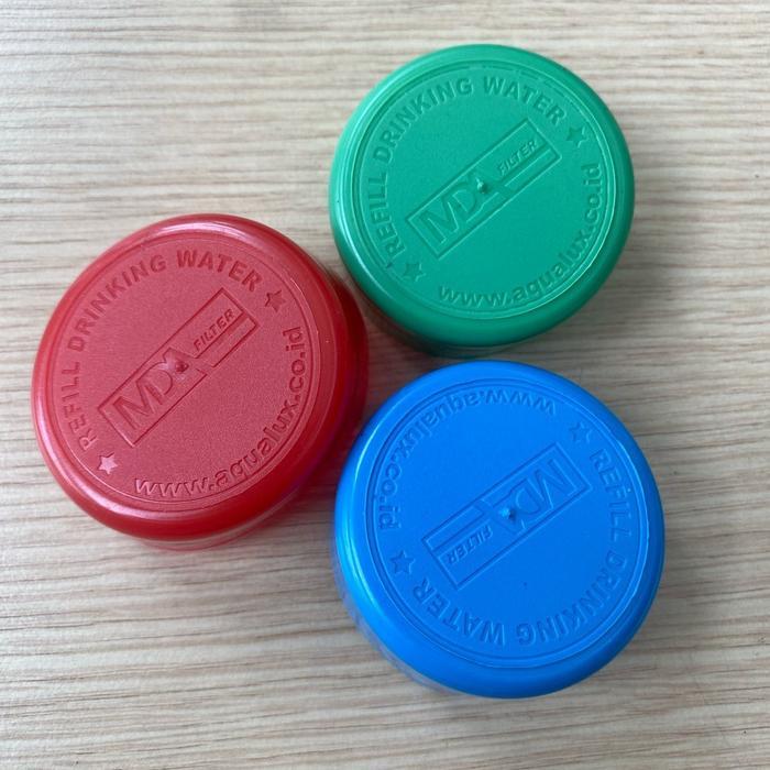 Tutup Galon MDA Filter untuk penutup galon air isi ulang aqualux isi 1000pcs - Biru