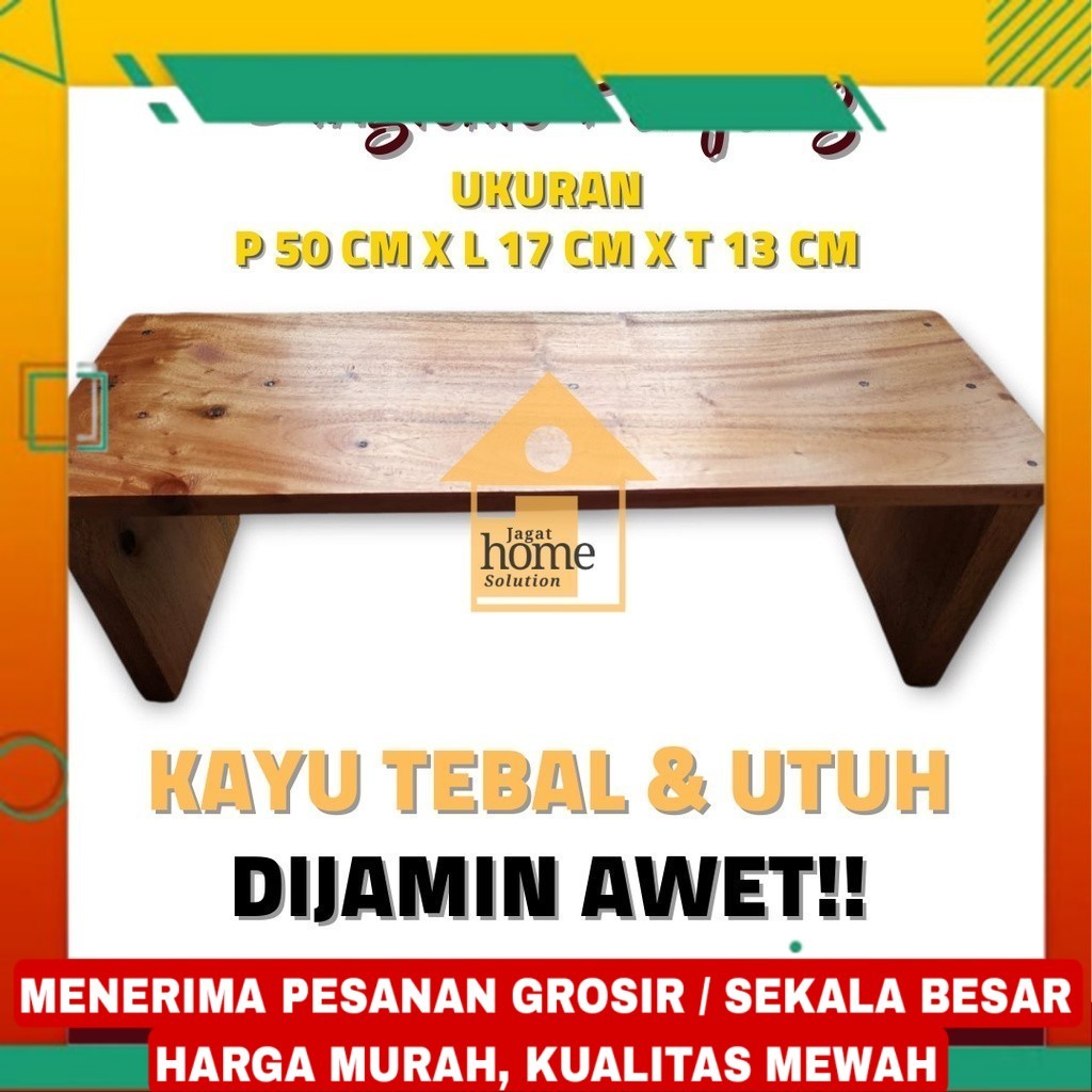 Promo Dingklik Panjang 50 Cm x 17 Cm x 13 Cm Jojodog Jengkok Kursi Jongkok Dingklik Kayu Bisa Custom