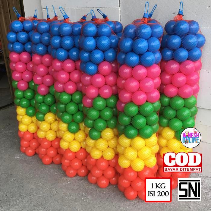 (SNI) isi 100 pcs Bola Warna Plastik / Bola Mandi Bola Plastik Warna Warni Mainan - ISI 100 BOLA
