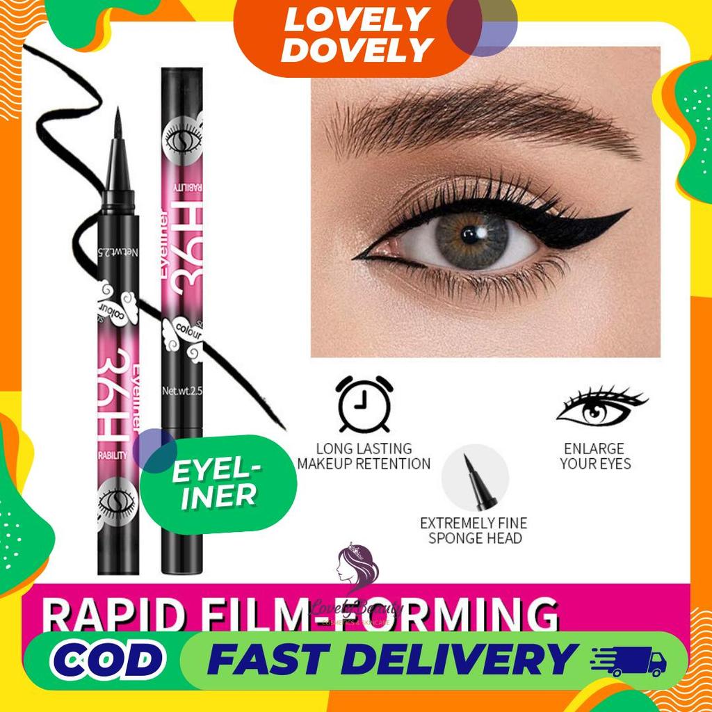 YMVS Eyeliner Pensil 36h Warna Hitam Waterproof Tahan Air Tahan Lama 36H Eyeliner Long Lasting Water