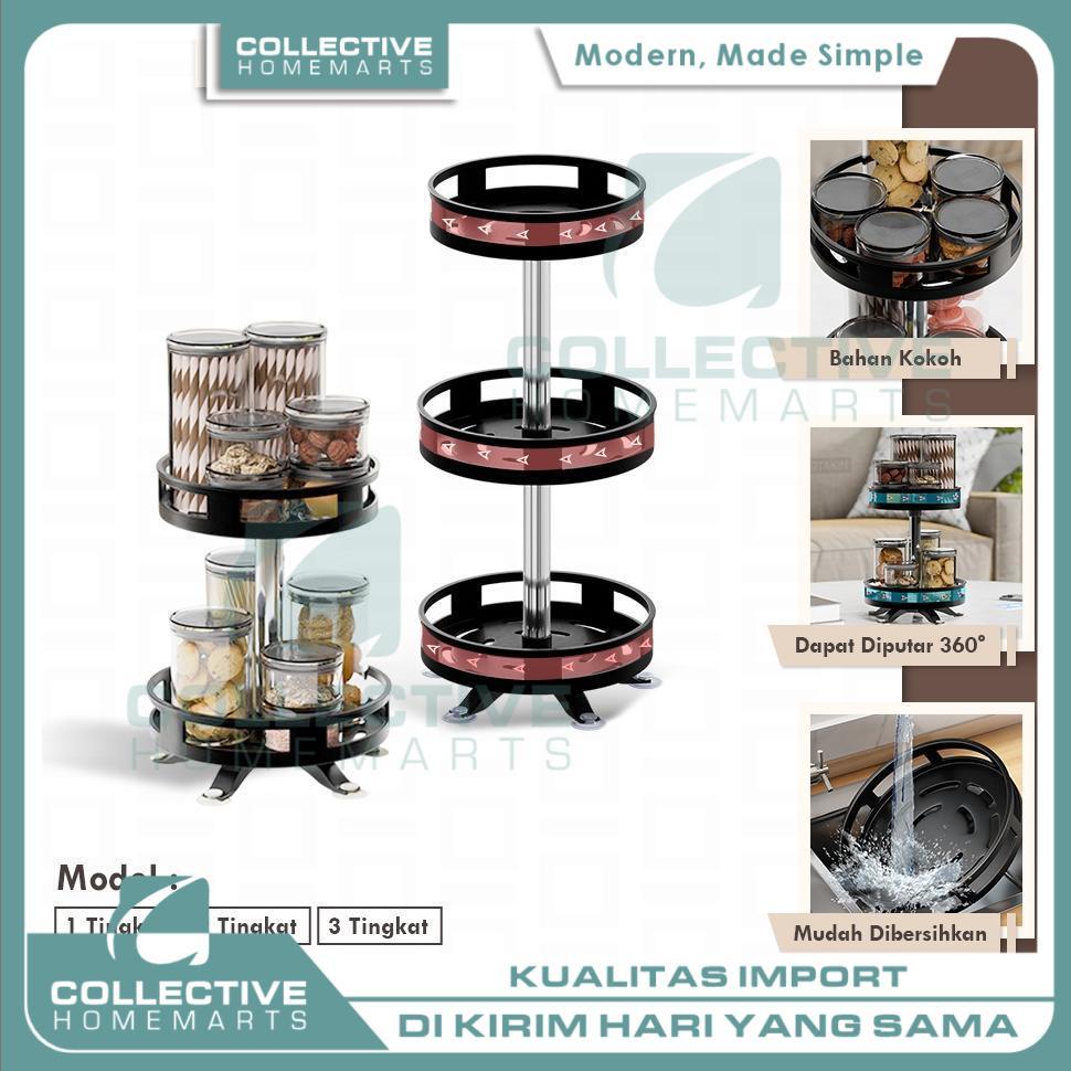 Rak Susun Toples Kue Aesthetic Rangka Besi Untuk Snack Lebaran Dapur Apartemen Minimalis [Collective