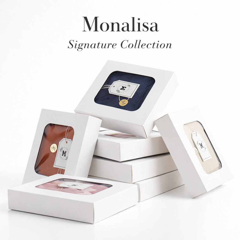 Hijab Voal Texla Lasercut [ Box ] | Kerudung Segiempat Voal Premium Lc | Jilbab Voal Lasercut Box | 