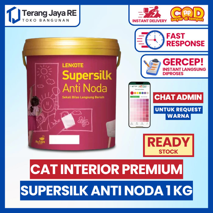 Cat Tembok Interior LENKOTE SUPERSILK ANTI NODA 1 KG
