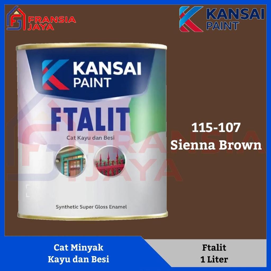 Kansai Ftalit 1 Kg KF 107 Sienna Brown Cat Minyak Besi dan Kayu Paint