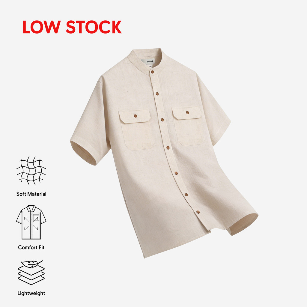 DUHA Baju Koko Linen Lengan Pendek - Sayf