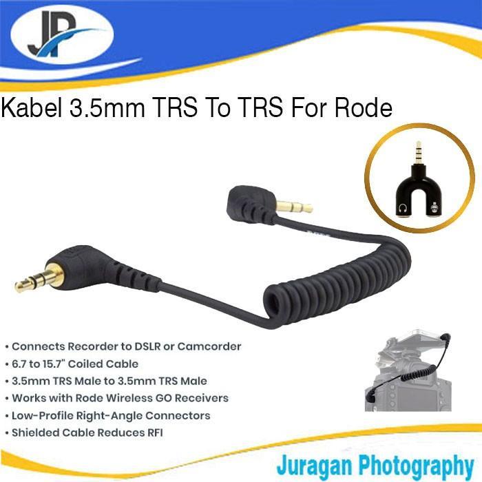 BEST SELLER Kabel Converter Mic Jack 3.5mm TRS To TRS For Rode & MM1 - Kabel Boya Per