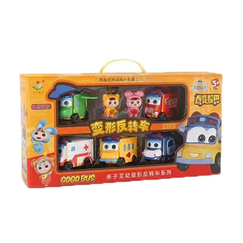 GoGoBus Action Figures Robot Fireman Transformation Cars Deformation Vehicles Anime Cartoon Police M