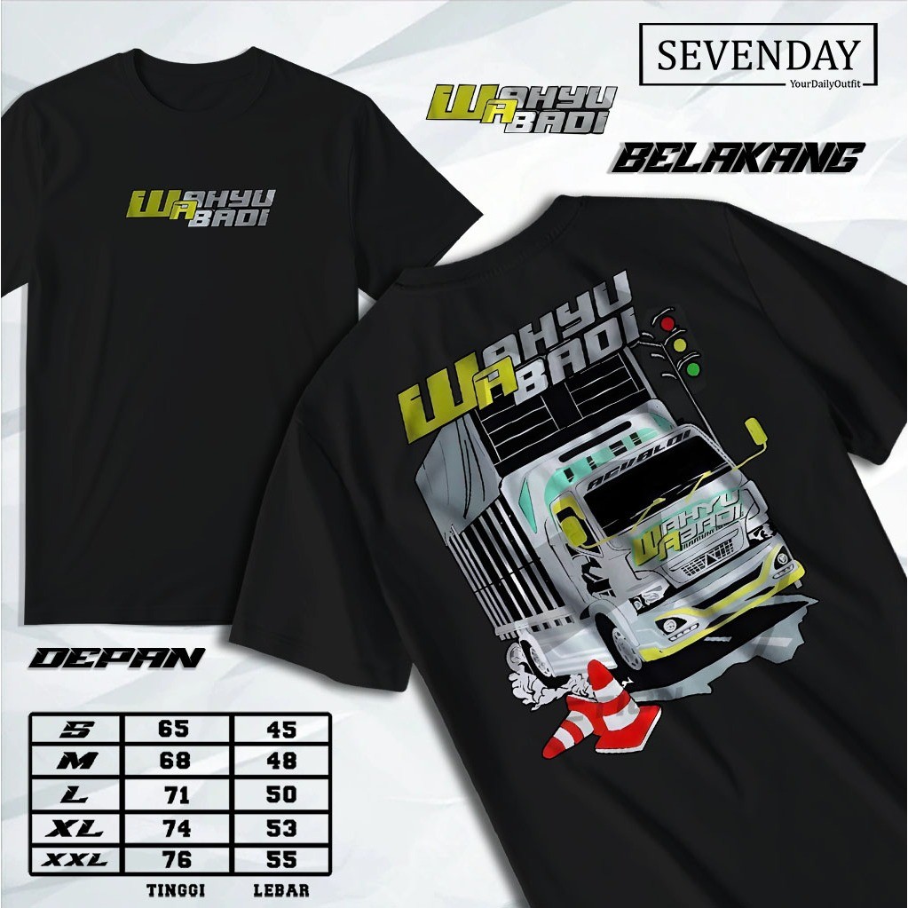 T-shirt Kaos truck wahyu abadi - Kaos Distro WAHYU ABADI Gank racing Desain terbaru_kaos atasan dewa