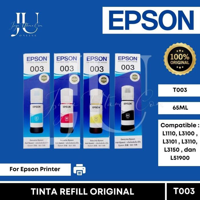 Tinta Epson 003 Black Original - Hitam