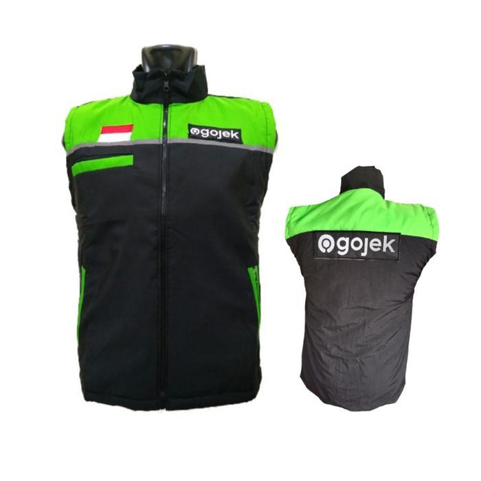 dijual_rompi gojek driver terbaru - palang hitam, M