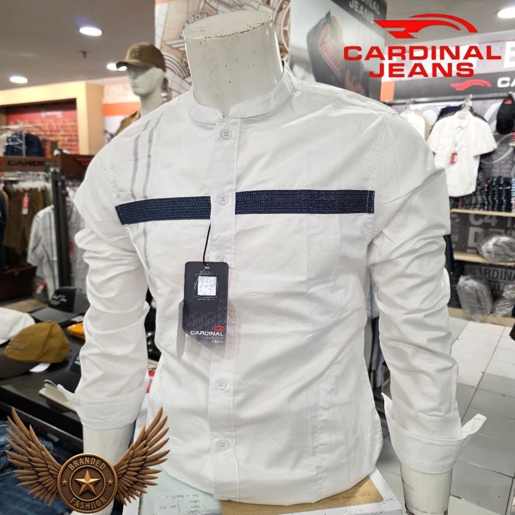 CARDINAL JEANS BIPSP KEMEJA KOKO LENGAN PANJANG SLIMFIT CAHAI02949J 08A PUTIH